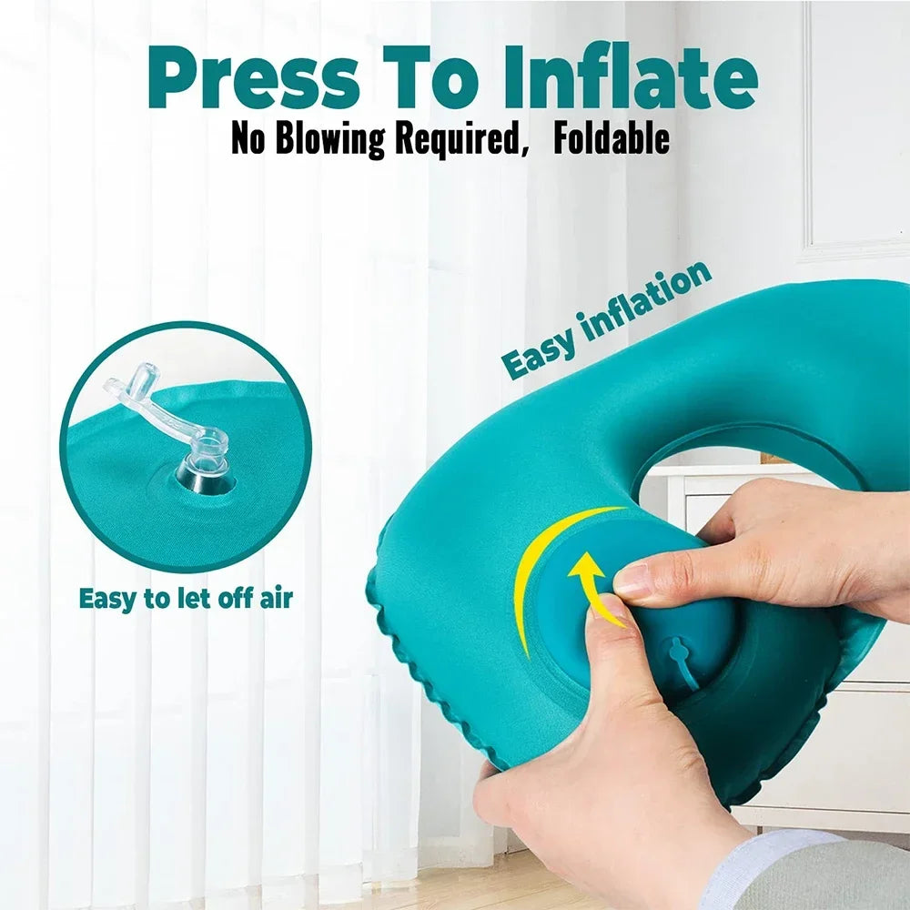 Easy-Inflate Neck Pillow
