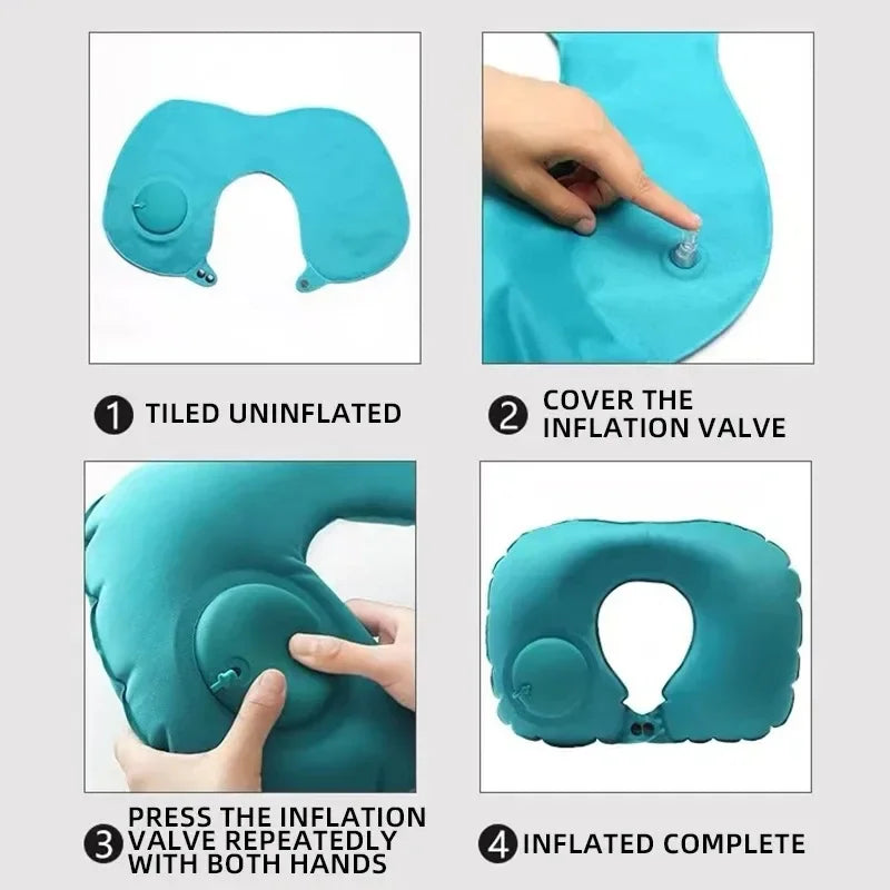 Easy-Inflate Neck Pillow