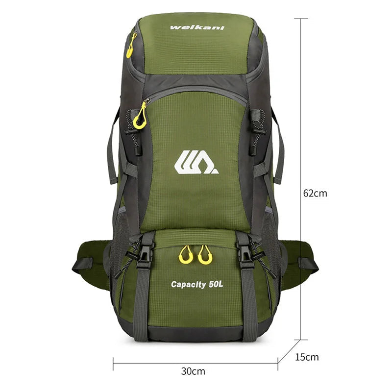 50L Waterproof Hiking Travel Backpack