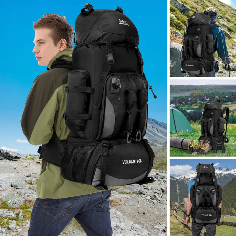 90L Waterproof Hiking Travel Backpack