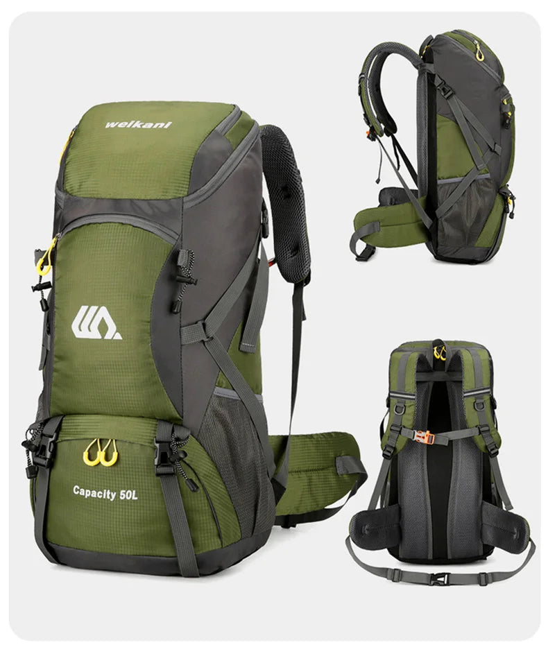 50L Waterproof Hiking Travel Backpack
