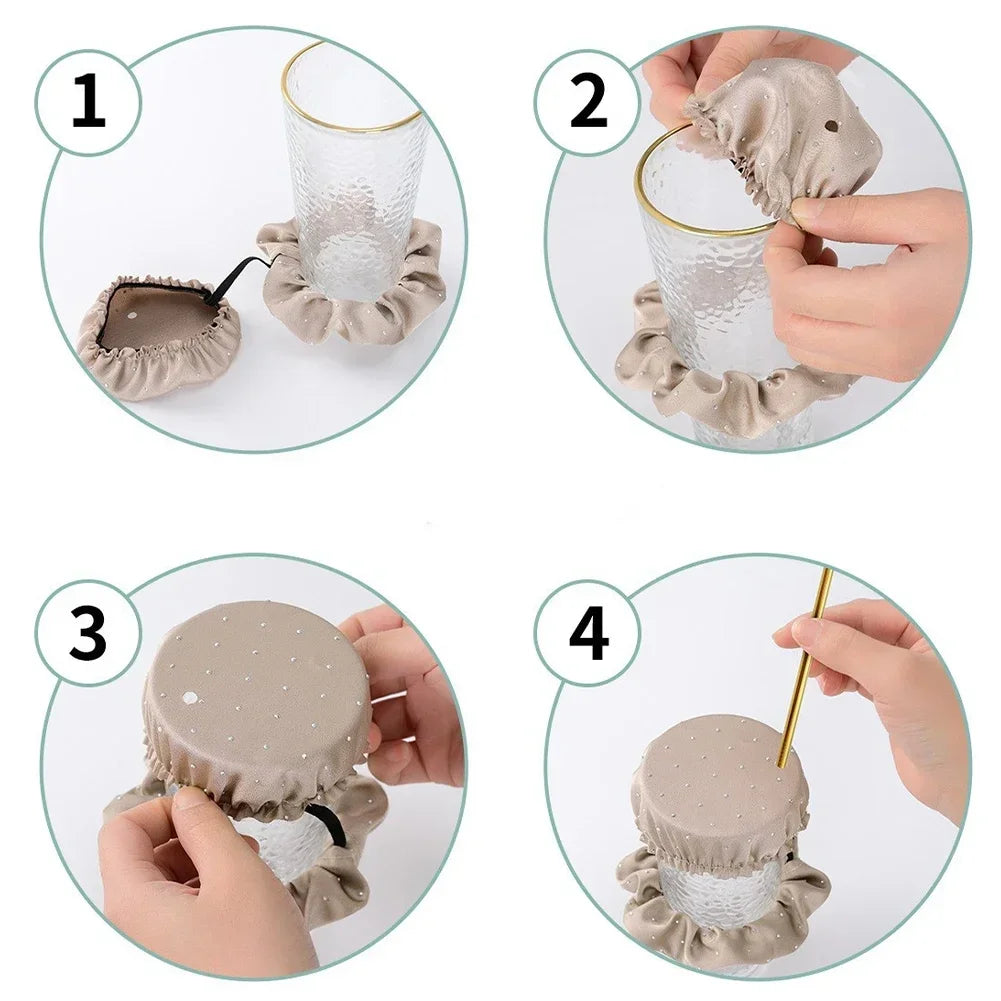 Protective Drink Cover and Hair Scrunchie