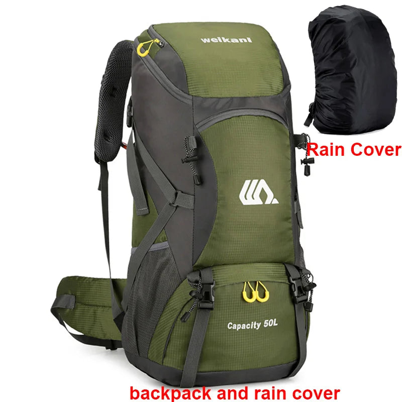 50L Waterproof Hiking Travel Backpack