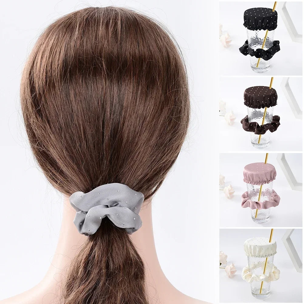 Protective Drink Cover and Hair Scrunchie