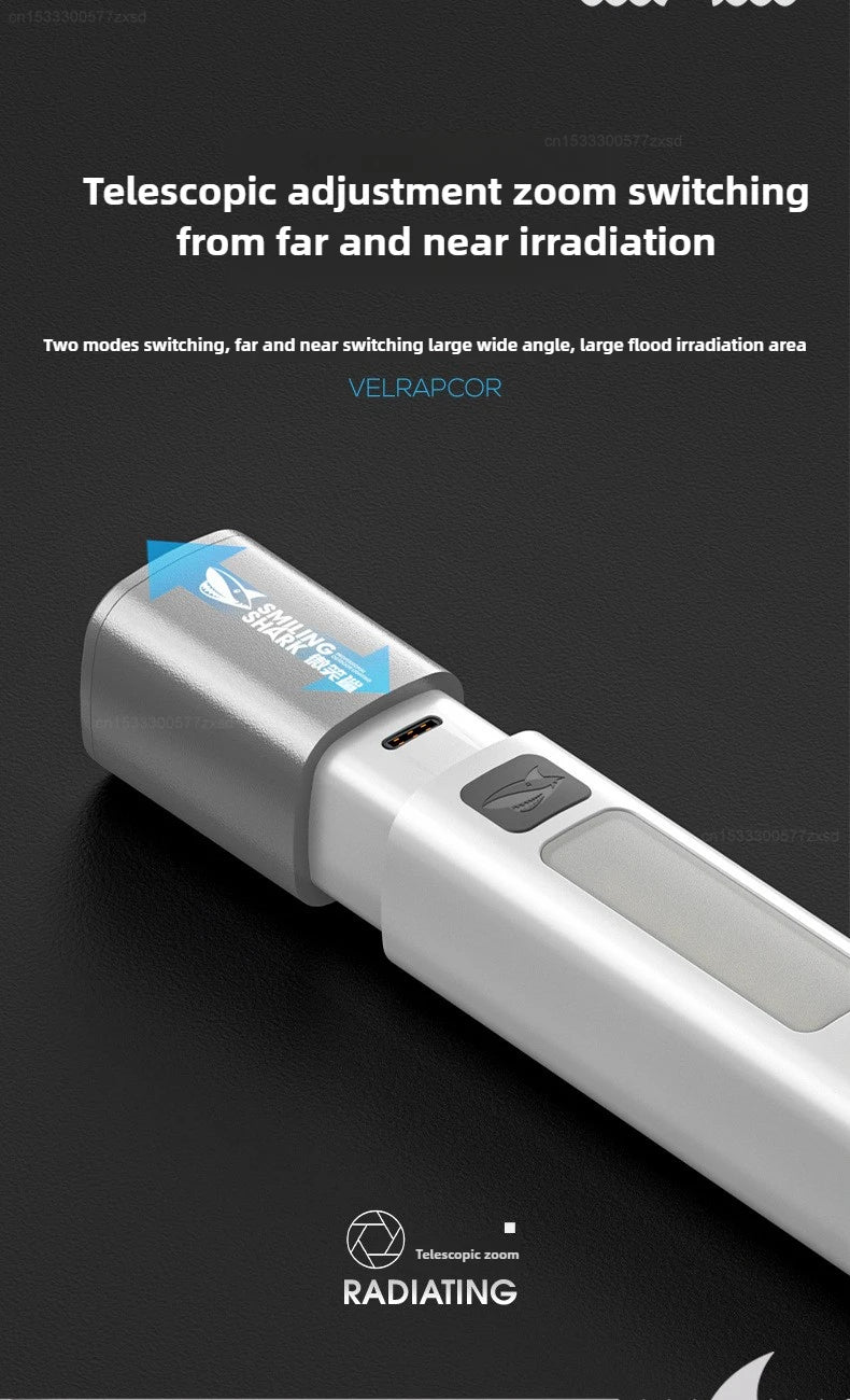 High Power LED Flashlight - Waterproof, Rechargeable, Adjustable