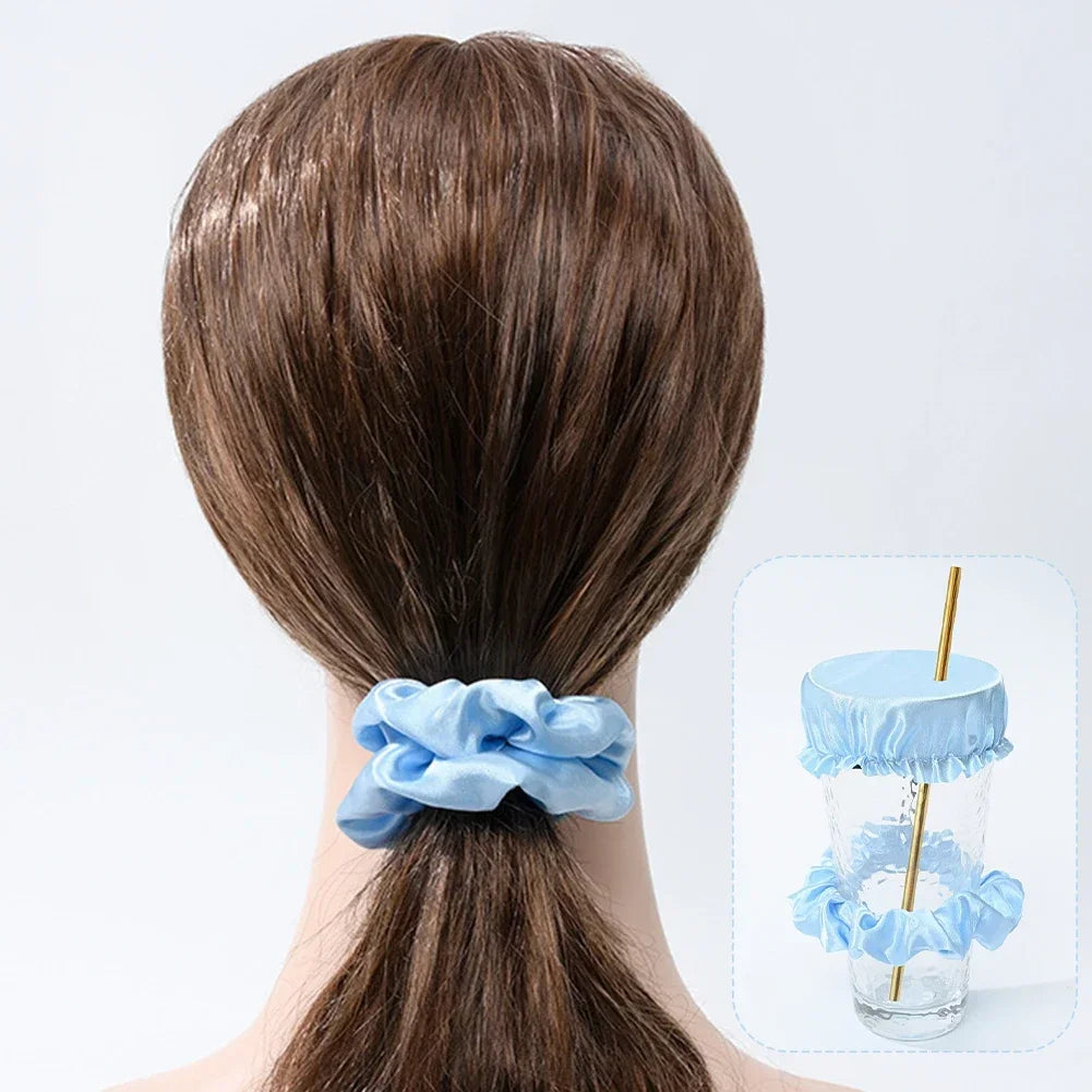 Protective Drink Cover and Hair Scrunchie
